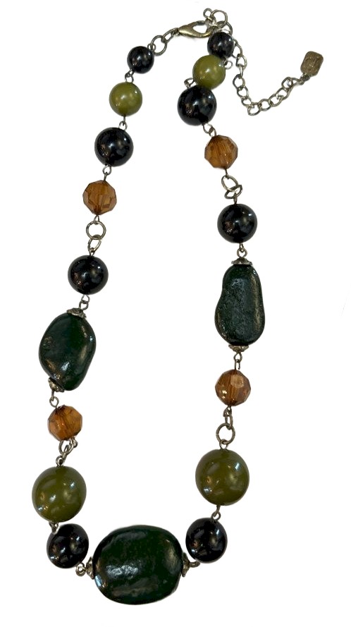 Glass Beaded Necklace - 18"