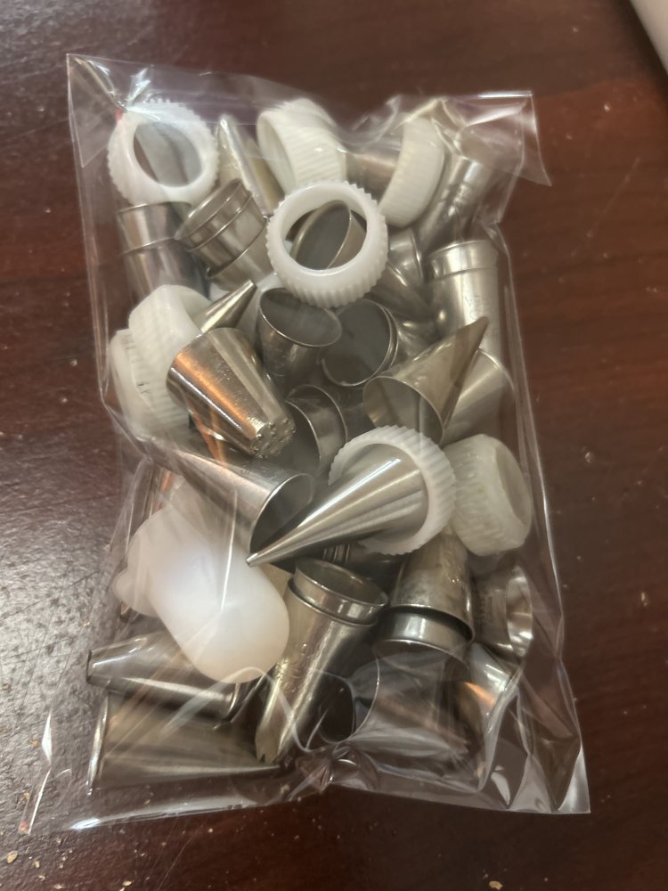 Assorted Metal Icing Tips and Couplers Set - 30+ Pieces