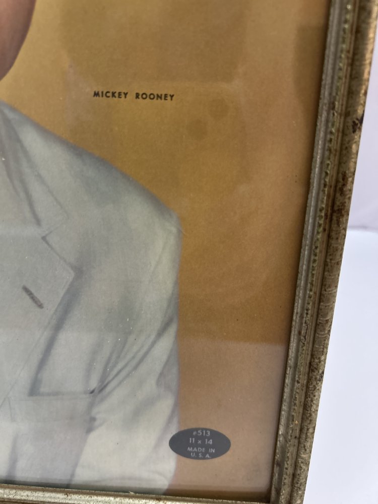 Mickey Rooney Display Vintage Metalcraft 11×14 Metal Picture Frame 