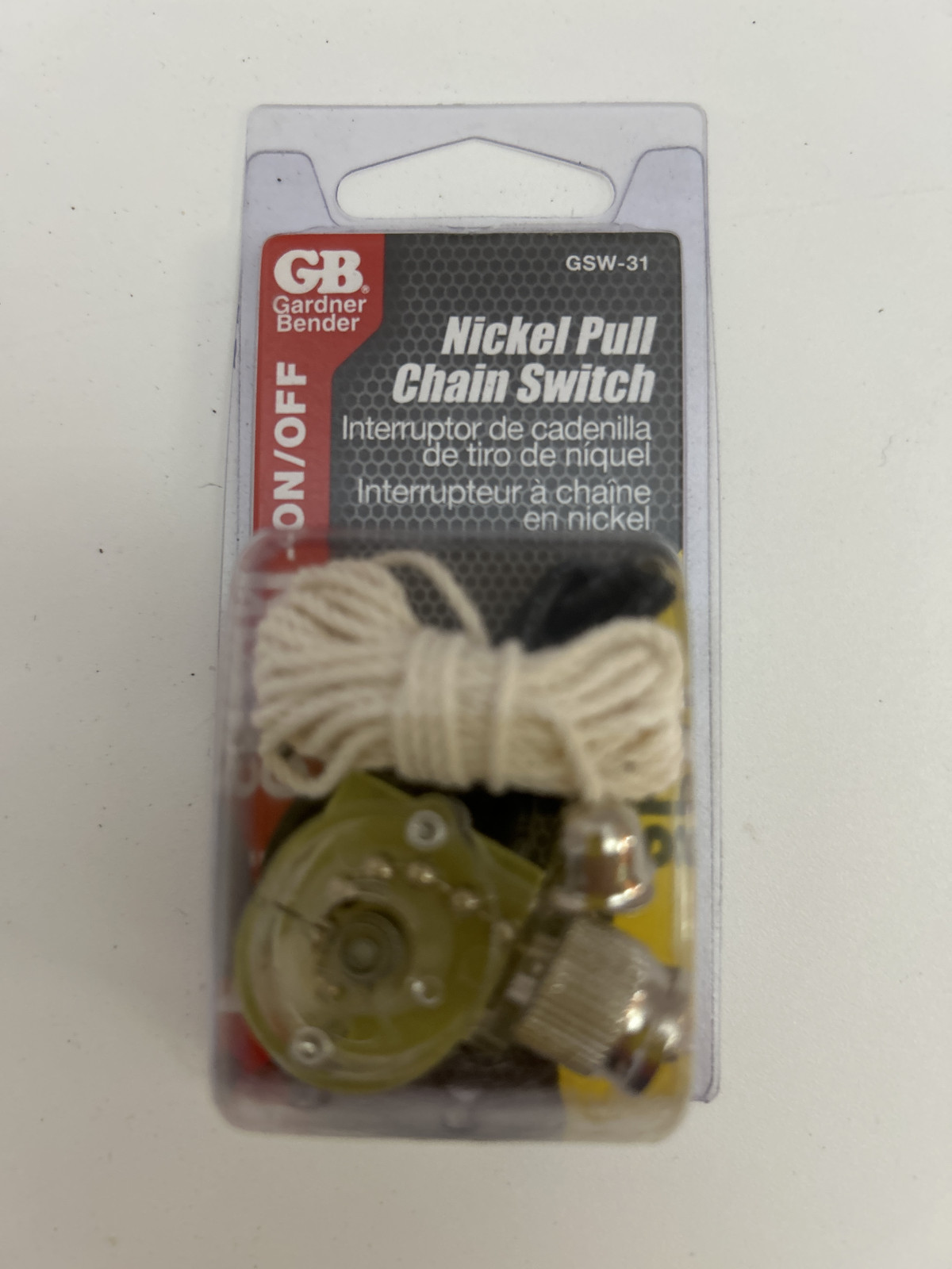 Chain Switch - Gardner Bender Nickel Pull