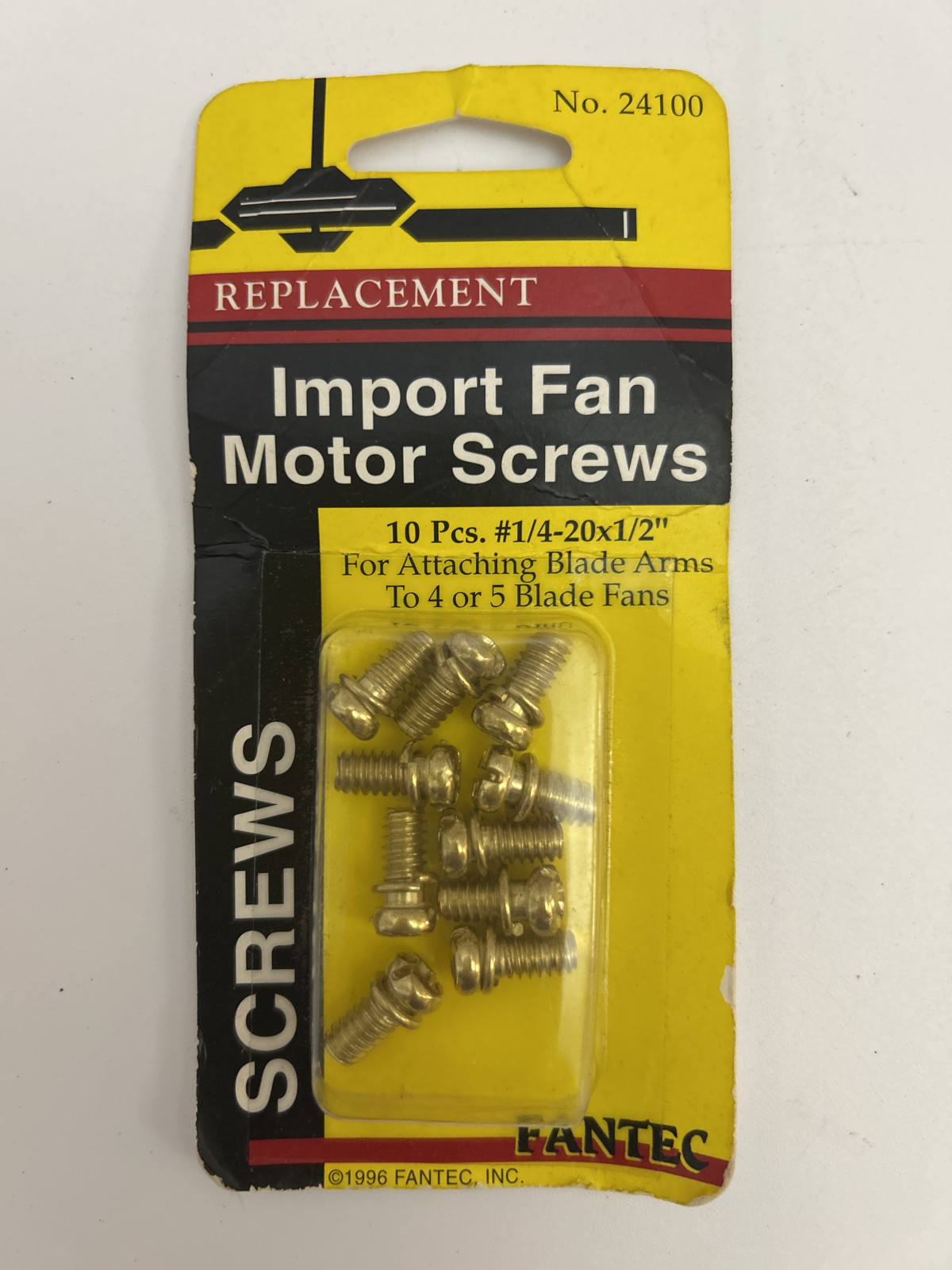 Replacement Fan Motor Screws - FANTEC, Pack of 10
