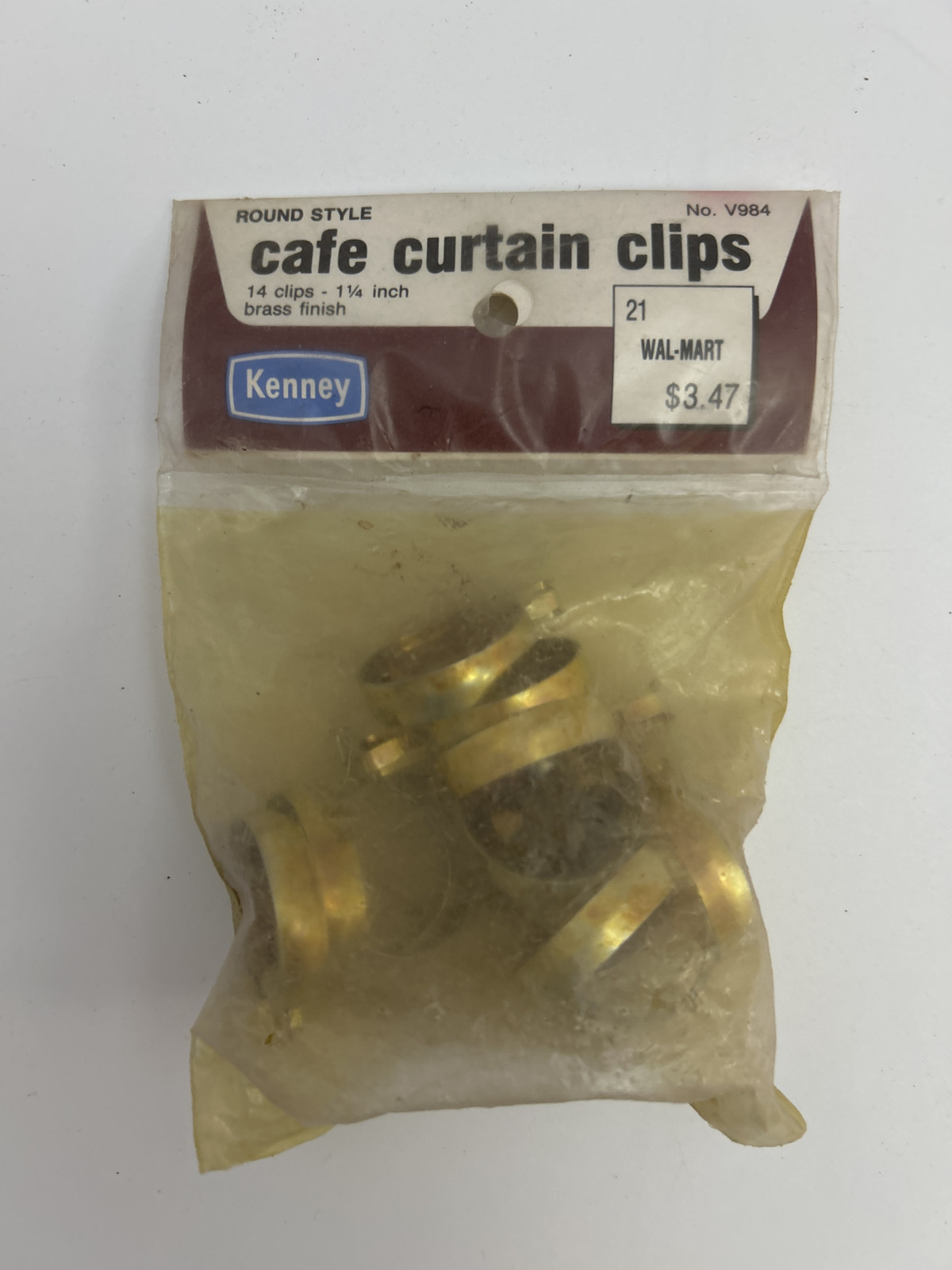 Curtain Clips - Kenney Brass Finish, Round Style