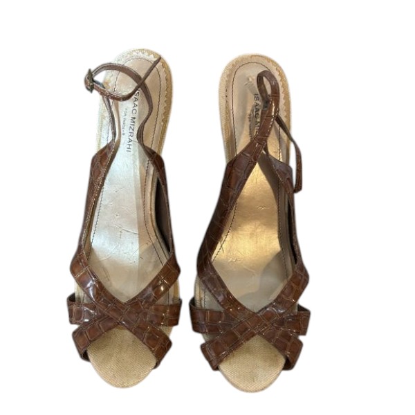Women’s strappy sandals – gold heel shoes